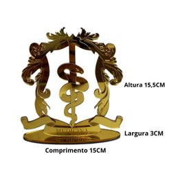 Placa Personolizada Brasão Acrilico Profissões Decoração:medicina - 2