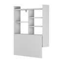 Ver imagem 7 de Escrivaninha Mesa Dobrável com Estante 63cm Branco