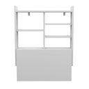 Ver mais imagens de Escrivaninha Mesa Dobrável com Estante 63cm Branco