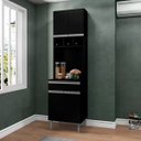 Ver imagem 3 de Paneleiro Duplo 4 Portas Andréia Preto 1846 Ajl Móveis