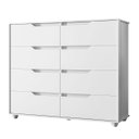 Ver imagem 6 de Cômoda para Quarto 8 Gavetas 136cm Doble Flex Branco/freijó - Albatroz