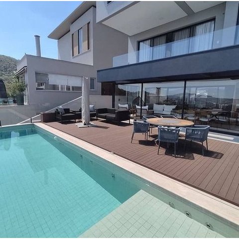 Deck de WPC Tipo Cumaru para Piscina, Jardim, Sauna 1,5 m²:Marrom