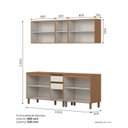 Ver imagem 4 de Cozinha Modulada Compacta 5 Peças com Balcão Pia com Tampo Venaly