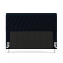 Ver imagem 3 de Cabeceira Estofada Decorativa para Cama Box Bellatrix 195 para Cama King Suede Azul Marinho Aradecor
