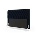 Ver imagem 2 de Cabeceira Estofada Decorativa para Cama Box Bellatrix 195 para Cama King Suede Azul Marinho Aradecor
