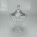 Ver imagem 2 de Potiche Vaso Decorativo Redondo Home&co com Tampa Eco Crystal 27x17x17cm Transparente