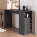 Ver imagem 1 de Bancada Cantinho do Café 140cm com Nichos e 1 Porta Atenas Fidelitá Chumbo