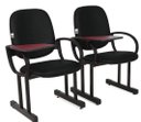 Ver imagem 6 de 01 Cadeira para Auditório com Prancheta Linha Dallas Auditório Preto