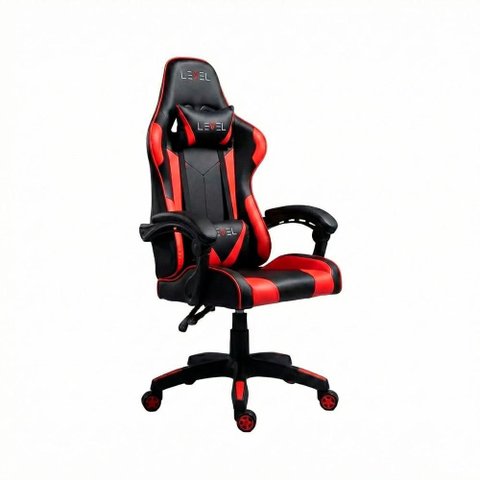 Cadeira Gamer Level Lvc01dn - Ergonômica - Encosto Reclinável 180° - até 100kg - Vermelho