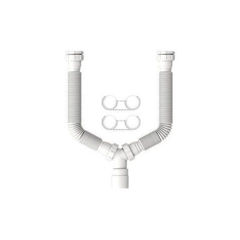 Censi Sifão Tubo Extensível Duplo Branco 7158