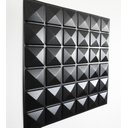 Ver imagem 3 de Placa Pianel PVC Pirâmide Preto 3d Revestimento de Parede Decorativa 50cm