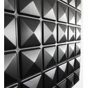 Ver imagem 2 de Placa Pianel PVC Pirâmide Preto 3d Revestimento de Parede Decorativa 50cm