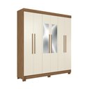 Ver imagem 1 de Guarda-roupa Casal 6 Portas 2 Gavetas com Espelho 194,40cm Toledo Santos Andirá