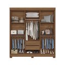 Ver imagem 3 de Guarda-roupa Casal 6 Portas 2 Gavetas com Espelho 194,40cm Toledo Santos Andirá