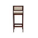 Ver imagem 5 de Kit 4 Banquetas Madeira Imbuia Barzinho com Encosto Estofado:Imbuia com Palha