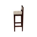 Ver imagem 7 de Kit 4 Banquetas Madeira Imbuia Barzinho com Encosto Estofado:Imbuia com Palha