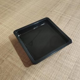 Kit 12 Porta Shoyu 50ml Molheiras Sushi 7,2cm Pretas Quadradas Uno Coza Polipropileno - 9
