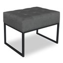 Ver imagem 1 de Puff Lisa Suede Base Metálica Industrial Preto - Pallazio Cor Grafite
