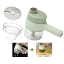 Ver imagem 4 de Cortador Triturador Elétrico Multifuncional Para Vegetais E Carnes Aço Inoxidável