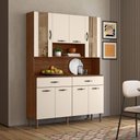 Ver imagem 1 de Armário de Cozinha 8 Portas 2 Gavetas Golden Nogueira/off White - Ssx Multicoisas
