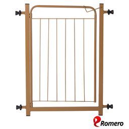 Portão Pet Cães Bebês Largo 69 a 84cm Extensor 10cm Marrom - 3