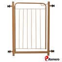 Ver imagem 3 de Portão Pet Cães Bebês Largo 69 a 84cm Extensor 10cm Marrom