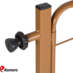 Portão Pet Cães Bebês Largo 69 a 84cm Extensor 10cm Marrom - 5