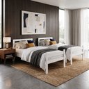 Ver imagem 3 de Cama Beliche 195x95cm Solteiro Siena 2 em 1 - Branco