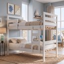 Ver imagem 1 de Cama Beliche 195x95cm Solteiro Siena 2 em 1 - Branco