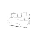 Ver imagem 5 de Sofá Dubai Curvo 2 Lugares Feijão Forma Orgânica Linho Bege Claro