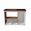 Ver imagem 4 de Balcão Cooktop Ana 114cm 3 Portas em Mdp Pés Pintura Uv Cor:off White;tamanho:4 Bocas