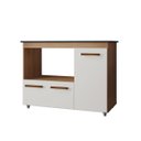 Ver imagem 3 de Balcão Cooktop Ana 114cm 3 Portas em Mdp Pés Pintura Uv Cor:off White;tamanho:4 Bocas