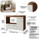Ver imagem 2 de Balcão Cooktop Ana 114cm 3 Portas em Mdp Pés Pintura Uv Cor:off White;tamanho:4 Bocas