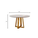 Ver imagem 6 de Conjunto Natalle Mesa Redonda 1,2m e 4 Cadeiras Madeira Maciça Móveis Mundial Móveis Mix