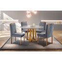 Ver imagem 2 de Conjunto Natalle Mesa Redonda 1,2m e 4 Cadeiras Madeira Maciça Móveis Mundial Móveis Mix