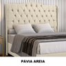 Cabeceira Estofada 1.60 para Cama Box Queen Capitonê Dubai Suede Areia - Lh Móveis - 7