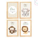 Ver imagem 1 de Quadro Decorativo Infantil Safari Baby Aquarela Bege:pinus