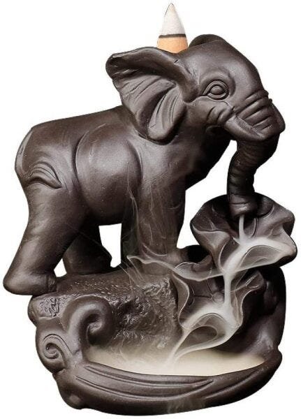 Incensário Cascata de Fumaça Elefante (17cm) - 1