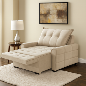 Poltrona do Papai Reclinável Conforto Veludo 100cm Dubai:bege Claro