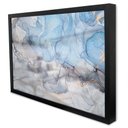 Ver imagem 1 de Quadro Decorativo Caixa Alta com Vidro Abstrato Mármore Azul Maya TaColado Moldura Preta 40x60cm