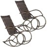 Conjunto de Cadeiras de Balanço Varanda Área Edícula Jardim Churrasco Trama Original - 1