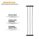 Ver imagem 3 de Prolongador Extensor para Portão Pet 70cm de Altura Extensor de 15cm Preto Itagold