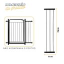 Ver imagem 2 de Prolongador Extensor para Portão Pet 70cm de Altura Extensor de 15cm Preto Itagold