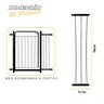 Prolongador Extensor para Portão Pet 70cm de Altura Extensor de 15cm Preto Itagold - 2