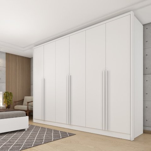 Guarda Roupa Casal 100% Mdf 6 Portas 6 Gavetas Realeza Tcil Tcil Móveis Guarda Roupa Casal Realeza 1