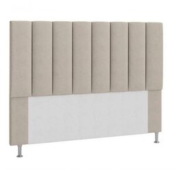 Cabeceira Estofada Cama Box Casal 140 Cm Bege - 1