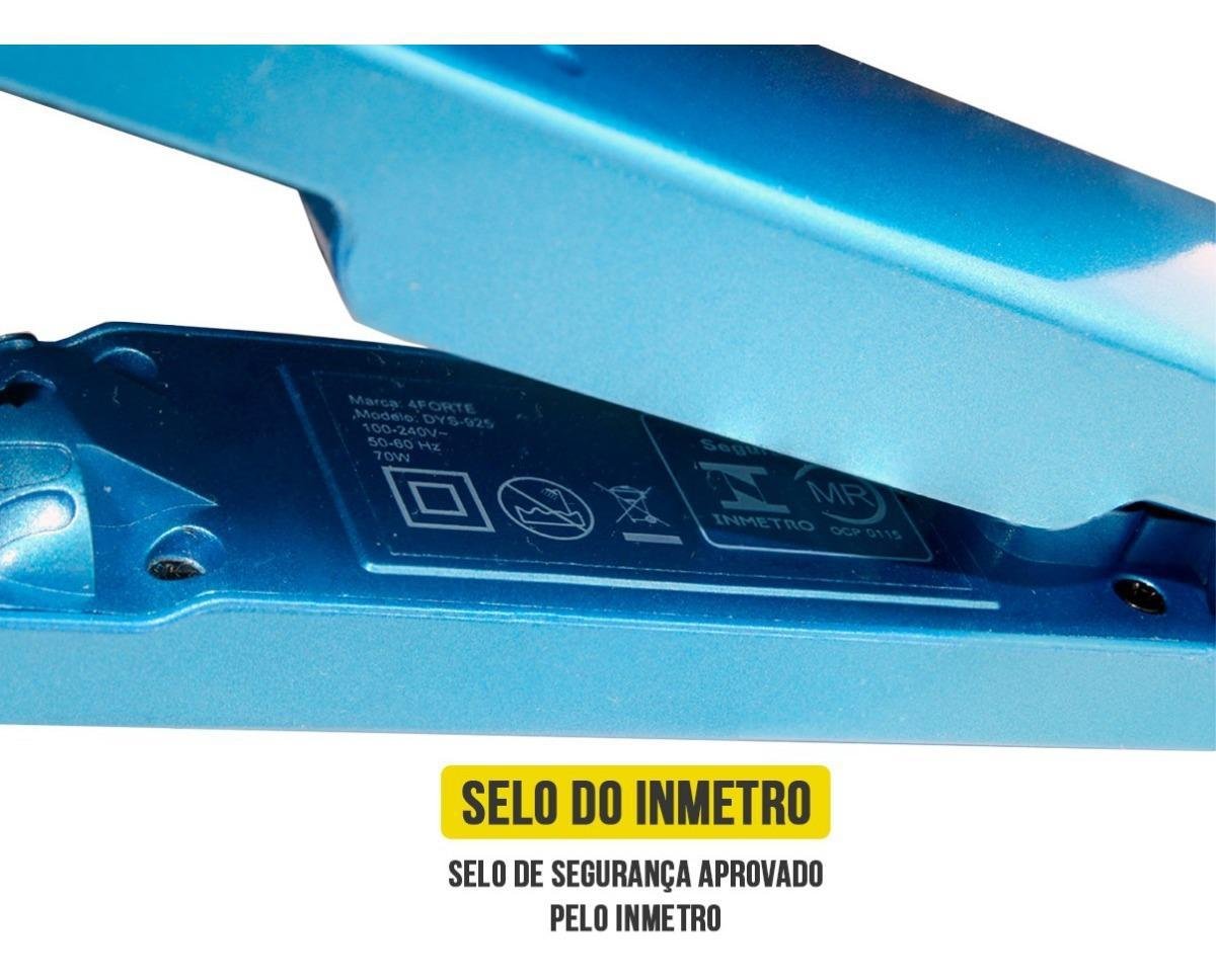 Prancha Titanium 450f Azul - Placas de Titânio, Ajuste de Temperatura, Tecnologia Mch, Sistema - 4