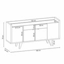 Ver imagem 5 de Buffet Balcão Decorativo Albani Sala de Jantar Off White/cinamomo G26 - Gran Belo
