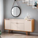 Ver imagem 1 de Buffet Balcão Decorativo Albani Sala de Jantar Off White/cinamomo G26 - Gran Belo