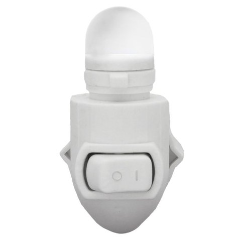 Luminaria Abajur Quarto Infantil Mini Luz Noturna Led Tomada Bivolt:branco/bivolt